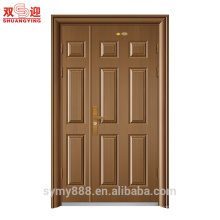 Los proveedores de China morden diseñan la puerta de entrada principal de acero beige noble clásica noble del chalet